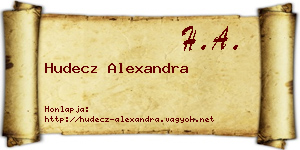 Hudecz Alexandra névjegykártya
